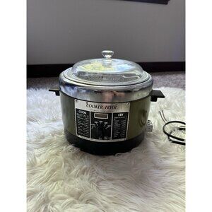 Vintage Sears Automatic Electric Cooker-Deep Fryer W/Basket Green Works